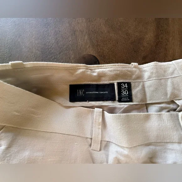 Inc. International Concepts Men’s Linen Suit Vest and Pants.